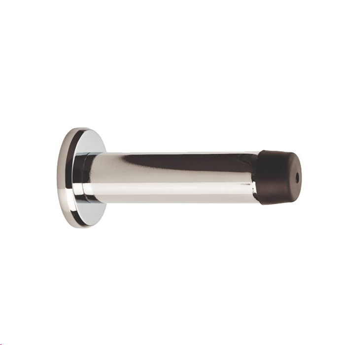 CYLINDER DOOR STOP WITH CONCEALED-FIX ROSE  71MM POLISHED CHROME