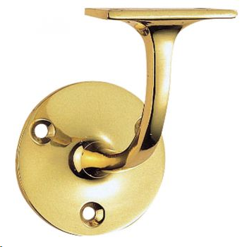 HANDRAIL BRACKET 64MM (LIGHTWEIGHT) POLISHED BRASS