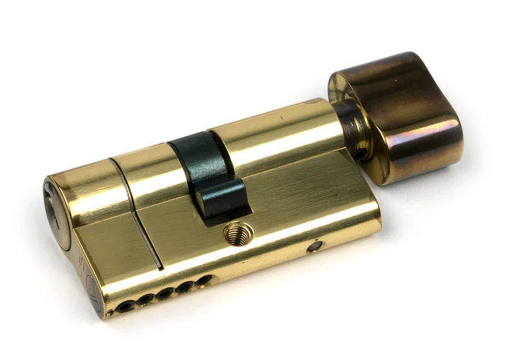 FTA 45843 AGED BRASS 30/30 5PIN EURO CYLINDER/THUMBTURN