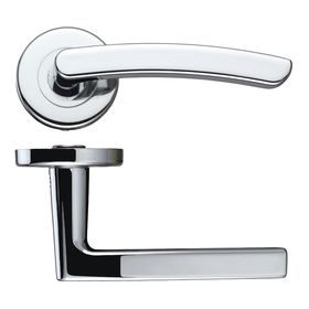 SANTIAGO LEVER ON ROSE POLISHED CHROME