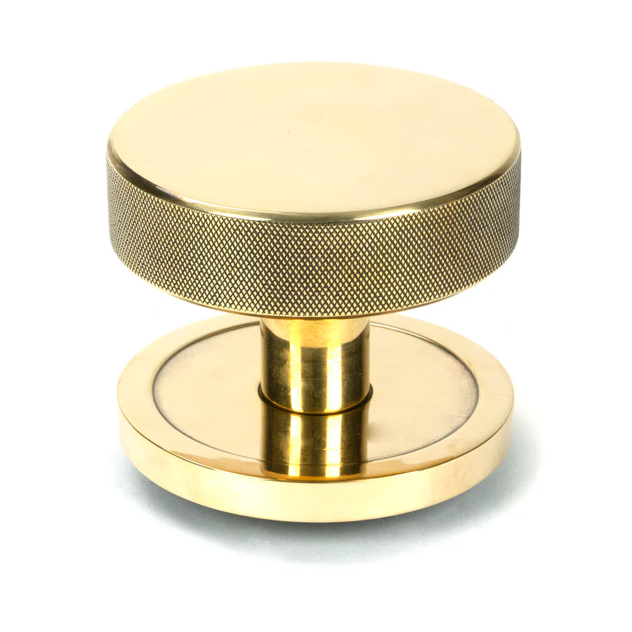 FTA 46734 AGED BRASS BROMPTON CENTRE DOOR KNOB (PLAIN)