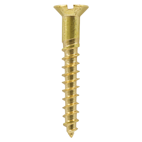 WOODSCREW - BRASS CSK SLOTTED  6G X  3/4" 