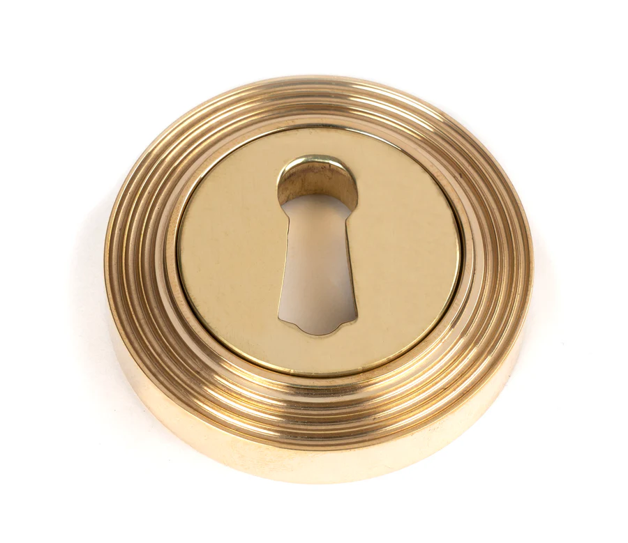 FTA 50748 POLISHED BRASS ROUND ESCUTCHEON (BEEHIVE)