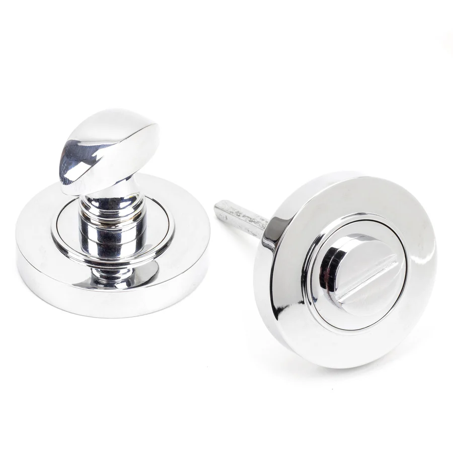 FTA 45735 POLISHED CHROME ROUND THUMBTURN SET (PLAIN)