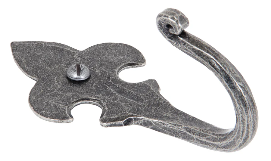 FTA 33722 PEWTER FLEUR-DE-LYS COAT HOOK
