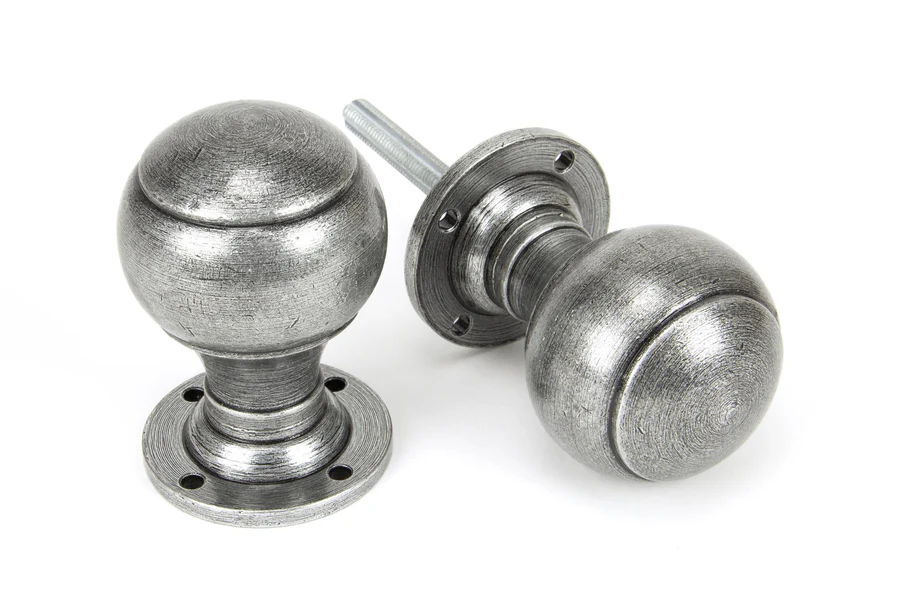 FTA 45156 PEWTER REGENCY MORTICE/RIM KNOB SET
