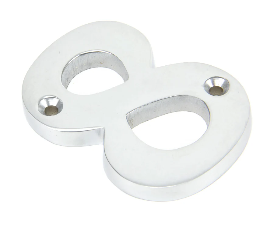 FTA 83928 SATIN CHROME NUMERAL 8