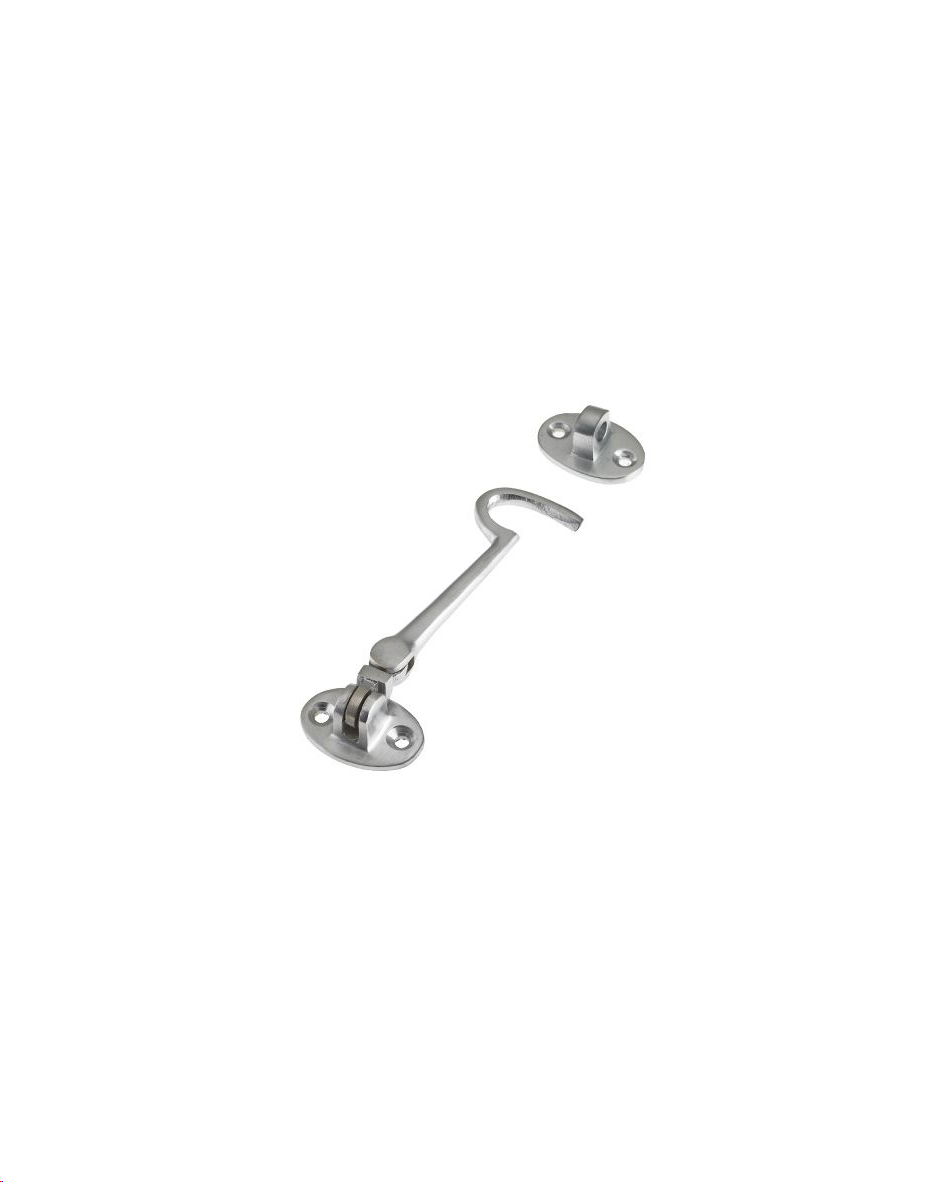 CABIN HOOK SILENT PATTERN 100MM (4") SATIN CHROME