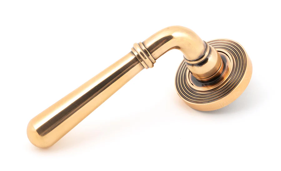 FTA 50035 POLISHED BRONZE NEWBURY LEVER ON ROSE SET (BEEHIVE) - UNSPRUNG