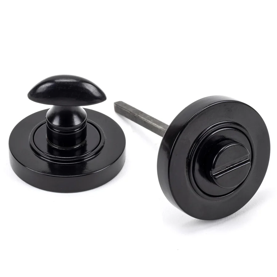 FTA 45743 BLACK ROUND THUMBTURN SET (PLAIN)