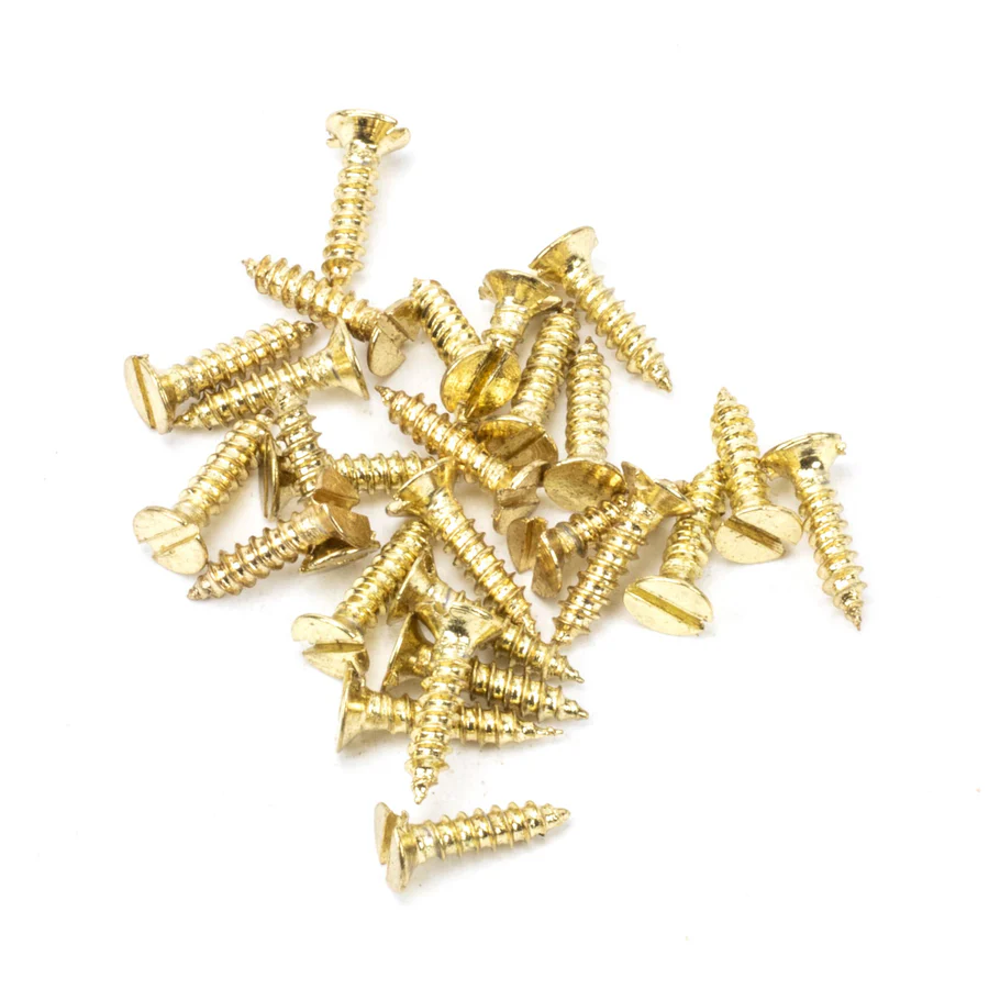 FTA 91258 POLISHED BRASS SS 4X&frac12; COUNTERSUNK SCREWS (25)