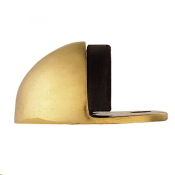 OVAL FLOOR MOUNTED DOOR STOP 45MM POLISHED BRASS