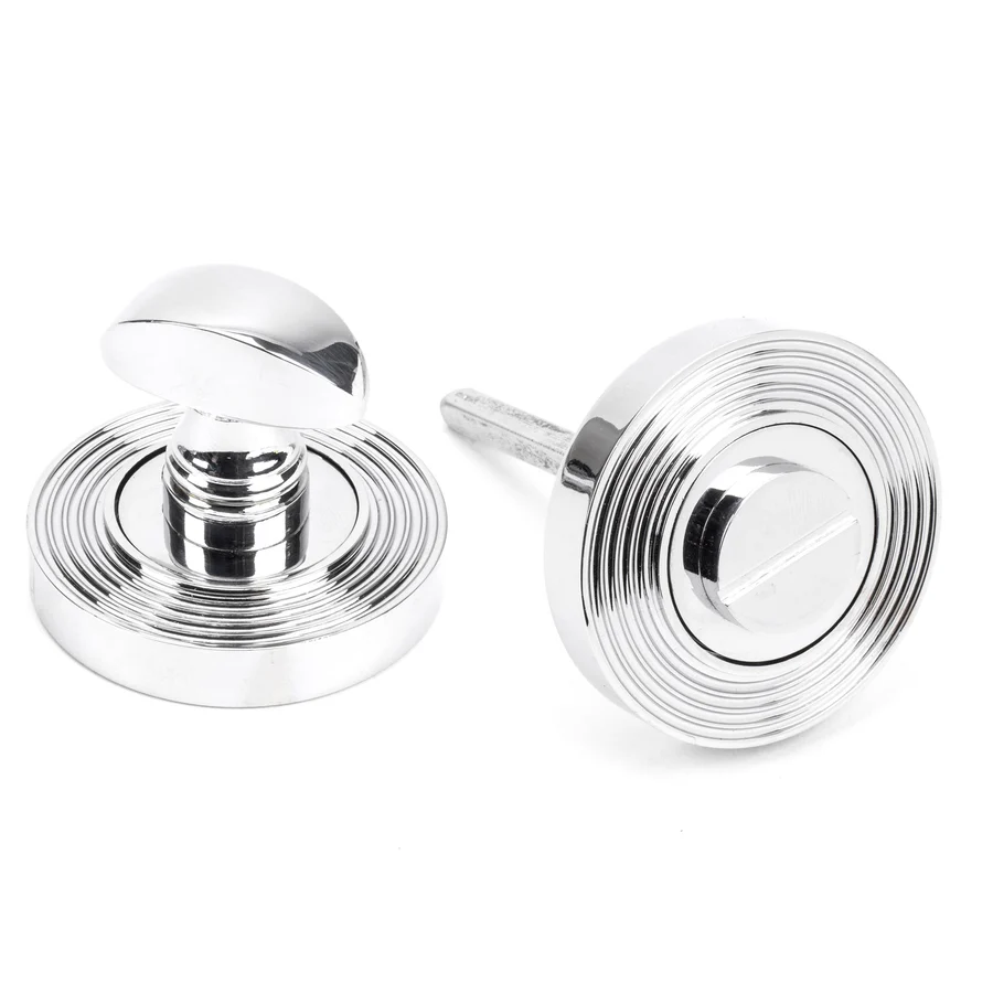 FTA 45737 POLISHED CHROME ROUND THUMBTURN SET (BEEHIVE)