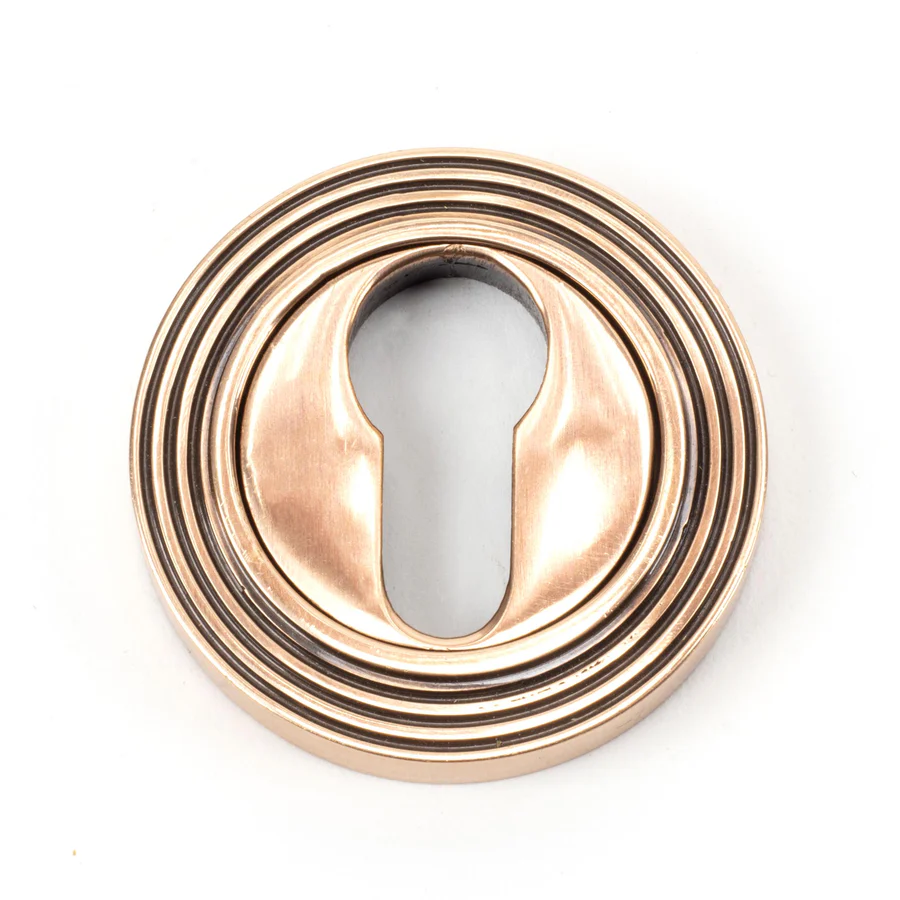 FTA 46127 POLISHED BRONZE ROUND EURO ESCUTCHEON (BEEHIVE)