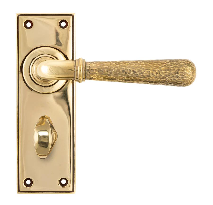 FTA 46211 AGED BRASS HAMMERED NEWBURY LEVER BATHROOM SET