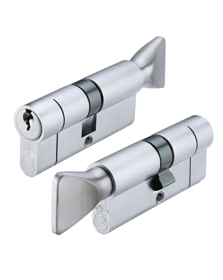 EURO PROFILE 5-PIN THUMBTURN CYLINDER  90MM SATIN CHROME