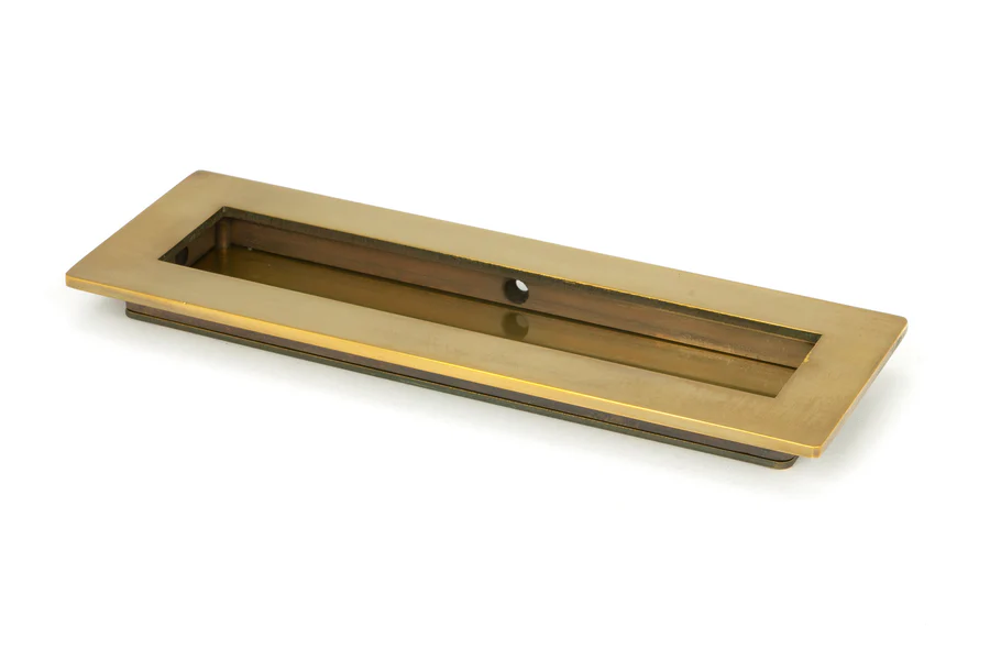 FTA 48306 AGED BRASS 175MM PLAIN RECTANGULAR PULL