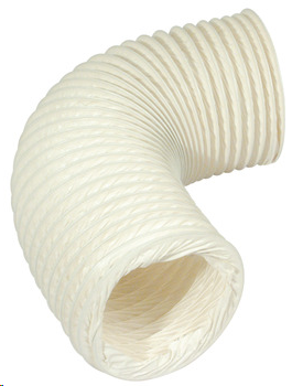 WHITE FLEXIBLE DUCTING FLAME RETARDANT 100MM (4") X 3000MM