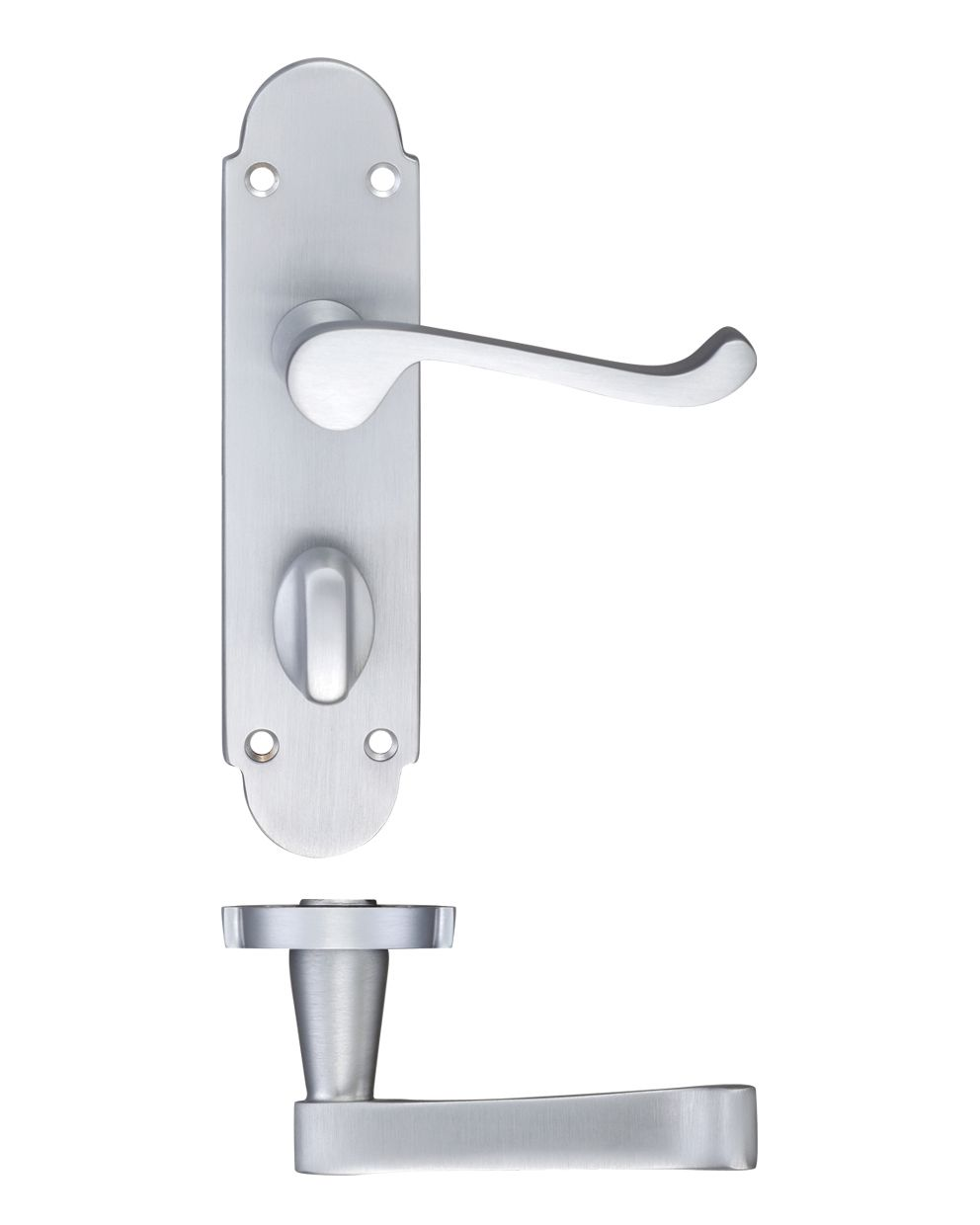 PROJECT OXFORD LEVER BATHROOM ON PLATE SATIN CHROME