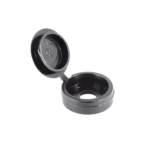 HINGED COVER CAP - DARK GREY/ANTHRACITE 3.5-4.0 (6-8G) (BAG OF 100)