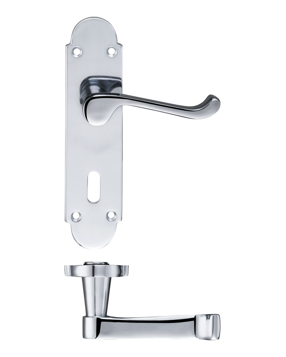PROJECT OXFORD LEVER LOCK ON PLATE POLISHED CHROME