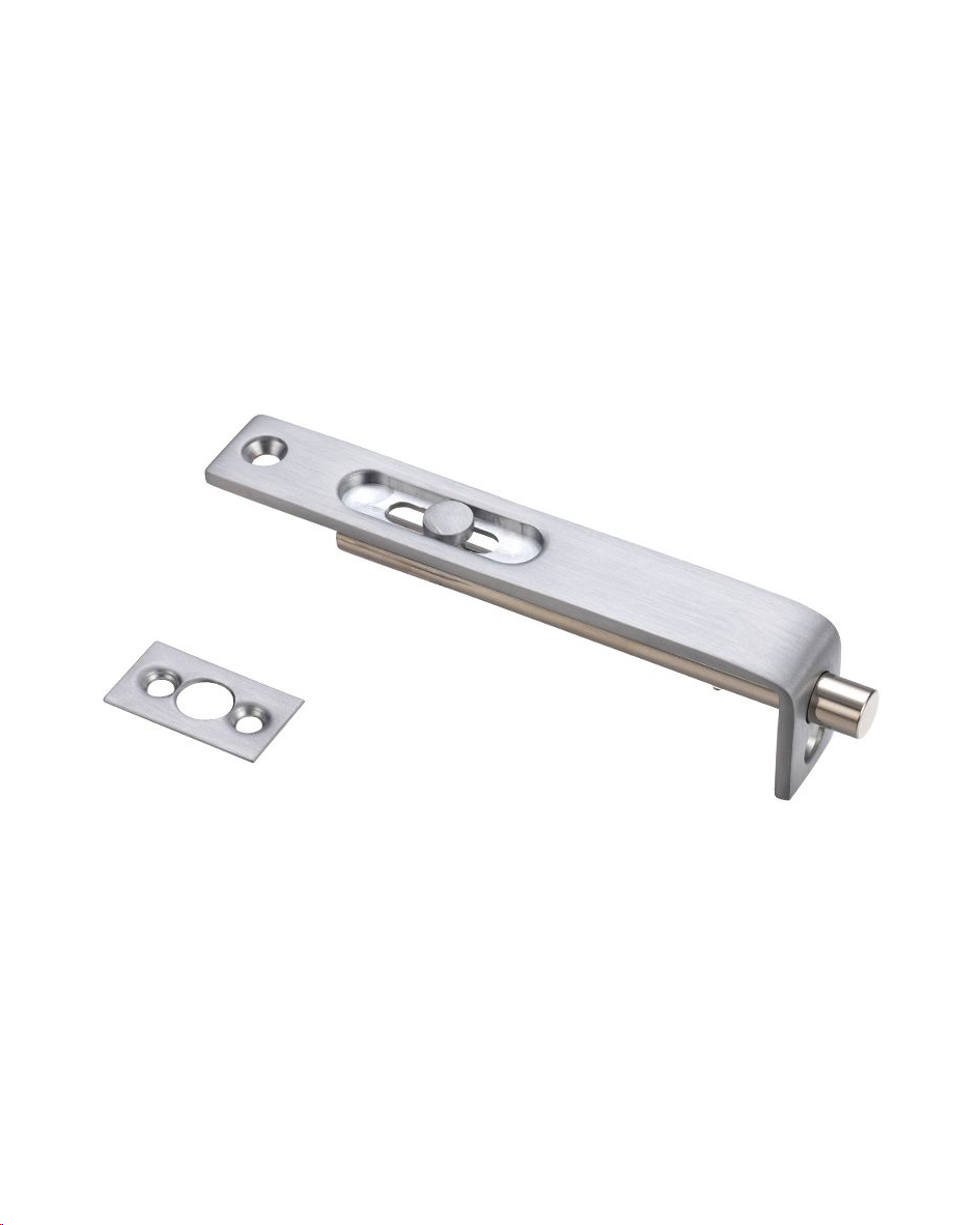 FLUSH BOLT (SUNK SLIDE) 100MM X 17MM (4") SATIN CHROME