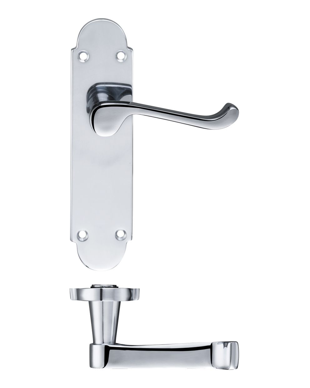 PROJECT OXFORD LEVER LATCH ON PLATE POLISHED CHROME