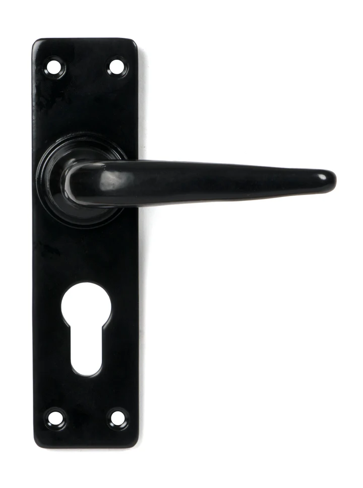 FTA 46577 BLACK SMOOTH LEVER EURO LOCK SET