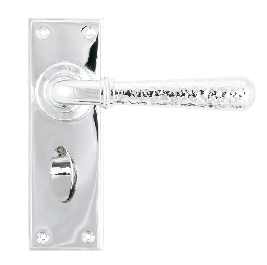FTA 46215 POLISHED CHROME HAMMERED NEWBURY LEVER BATHROOM SET